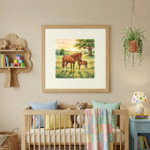 ママホースと子馬のナーサリー ポスター
