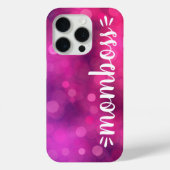 ママボスベーおもしろいスクリプトタイポグラフィはっきりしたホットピンク Case-Mate iPhoneケース (裏面)