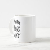 ママボスライフマグ コーヒーマグカップ (正面左)