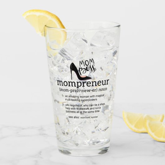 ママボスMompreneur タンブラーグラス (アイス正面)