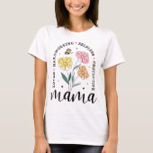 ママボホフラワーズママ Tシャツ (正面)