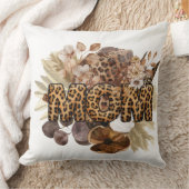 ママボホ動物/フローラプリント両面クッション クッション (ブランケット)