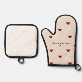 ママポットホルダー – かわいいママの日キッチンギフト 鍋つかみ&鍋敷きセット