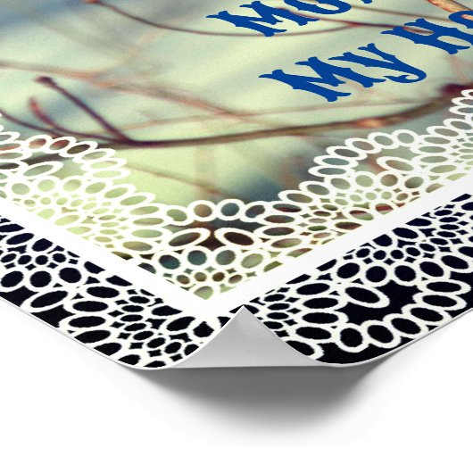 マママイヒーローブルーバードパーソナライズされた自然 ポスター (角)