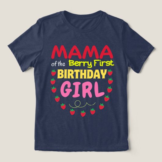 マママオブザベリーファースト誕生日の女の子 トライブレンドＴシャツ (デザイン正面)