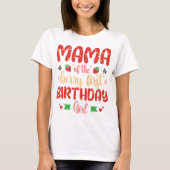 マママオブザベリー誕生日甘いお母さんイチゴ Tシャツ (正面)