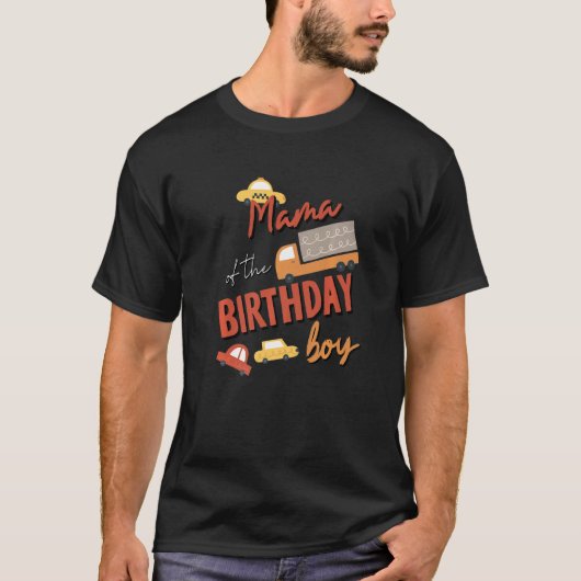 マママオブザ誕生日ボーイカーテーママッチングファミリー Tシャツ (正面)