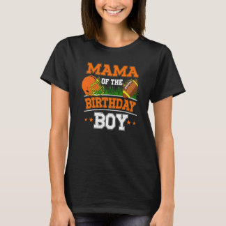 マママオブザ誕生日ボーイサッカーサッカーテーマBda Tシャツ