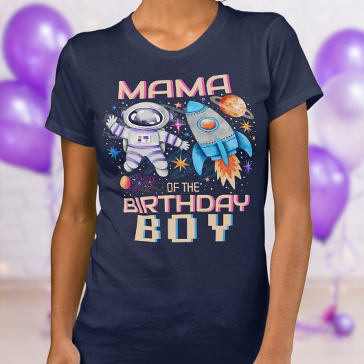 マママオブザ誕生日ボーイ・ロケット&宇宙飛行士宇宙 Tシャツ