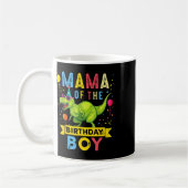 マママオブザ誕生日ボーイTレックス恐竜誕生日F コーヒーマグカップ (左)
