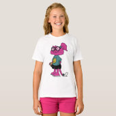 マママカンツ |ピンクの猫 Tシャツ (正面フル)