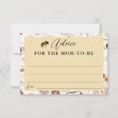 マママカード用の小さなハニーベビーシャワーアドバイス (正面)