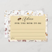 マママカード用の小さなハニーベビーシャワーアドバイス (正面/裏面)