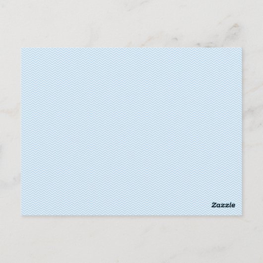 マママカード用ブルーエレファントベビーシャワーアドバイス ポストカード (裏面)