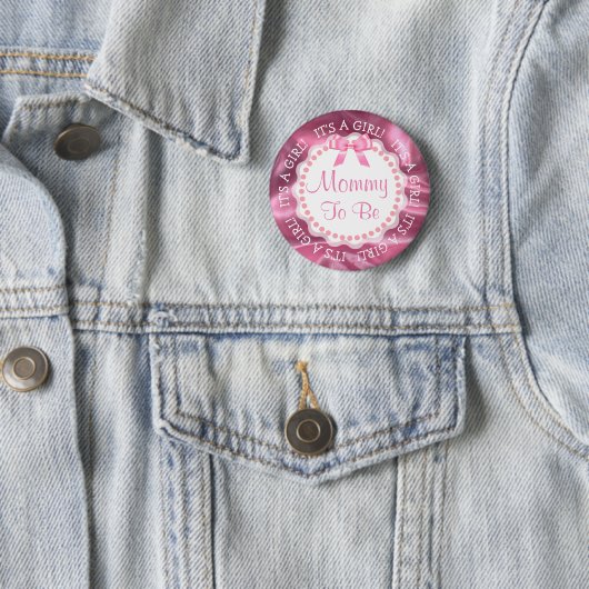マママサテンピンクベビー発表ボタン 缶バッジ (インサイチュ)