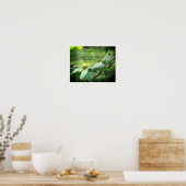 マママサンクスオーラードウッドフローラ パーソナライズされた ポスター (キッチン)