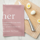 マママザー定義ほこりっぽいバラピンク キッチンタオル (四つ折り)