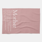 マママザー定義ほこりっぽいバラピンク キッチンタオル (横)