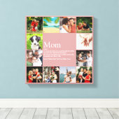 マママザー定義フォトコラージュダスティーバラ キャンバスプリント (インサイチュ (ウッドフロア))