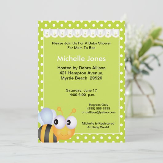 マママビーベイビーシャワー招待状 招待状 (スタンド正面)