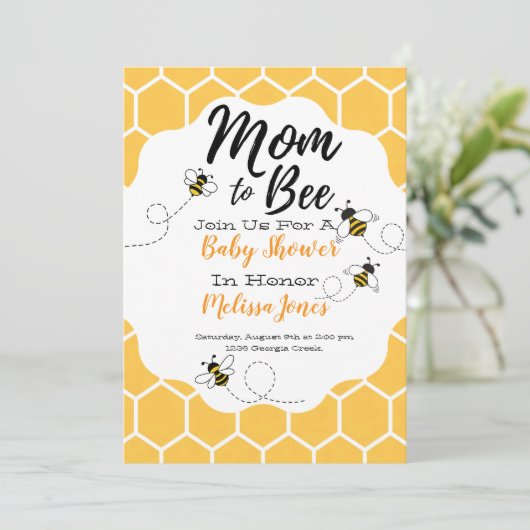 マママビーベイビーシャワー招待状 招待状 (スタンド正面)