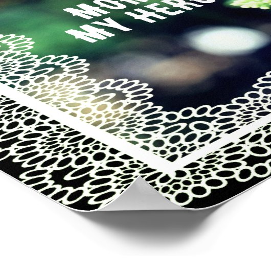 ママママイヒーローバタフライパーソナライズされた自然 ポスター (角)