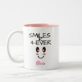 ママママグカップ – スマイルR 4-EVER (パーソナライズされた) ツートーンマグカップ (左)