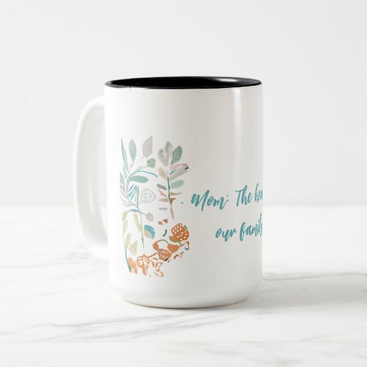 ママママグ – ミニマリスト | 母エレガントの日贈り物 ツートーンマグカップ (正面左)
