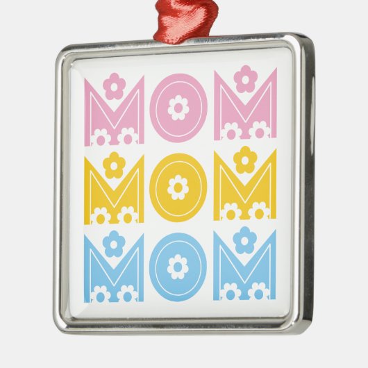 ママママザーズデイカスタムオーナメント メタルオーナメント (左)