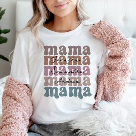 マママママザーデイカスタムキッズネームレトロ Tシャツ