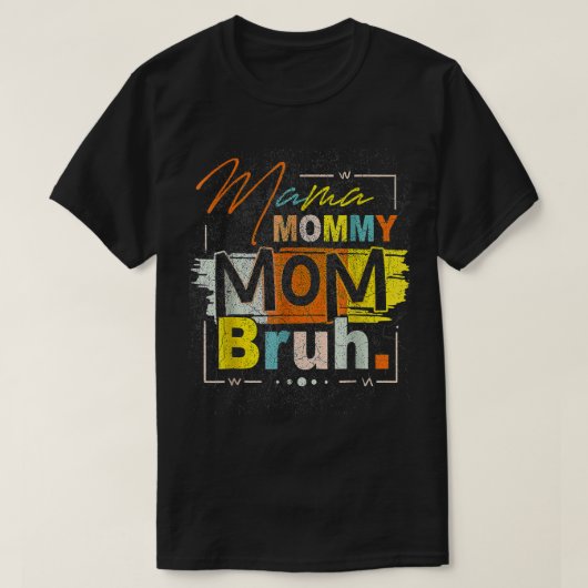 マママママブルーヴィンテージおもしろいマザーズデイ202 Tシャツ (デザイン正面)