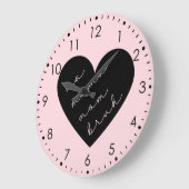 ママママママブリュピンク ラージ壁時計 (傾斜)