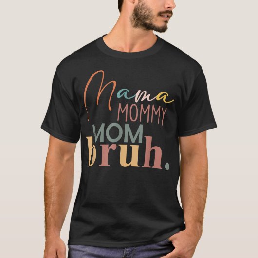 ママママママブルー、息子からの母への贈り物ドート Tシャツ (正面)