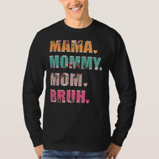 ママママママママブリュフラワーレトロヴィンテージ母 Tシャツ