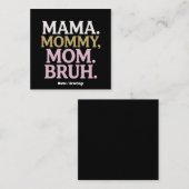 ママママママママブリーおもしろいデザインパーフェクトマザー スクエア名刺 (正面/裏面)