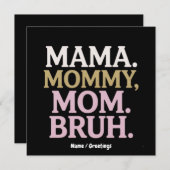 ママママママママブリーおもしろいデザインパーフェクトマザー 招待状 (正面/裏面)