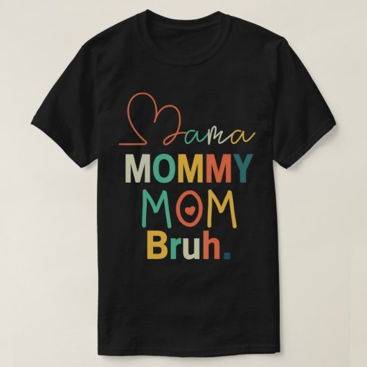 ママママママママママブリーレトロママとおもしろい私の少年M Tシャツ (デザイン正面)