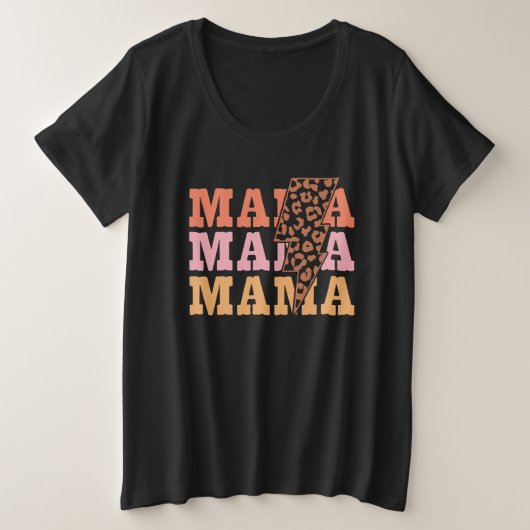 マママママ プラスサイズTシャツ (デザイン正面)