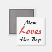 ママママーブラブズウィズボーイズ冷蔵庫用マグネット マグネット (正面/裏面)