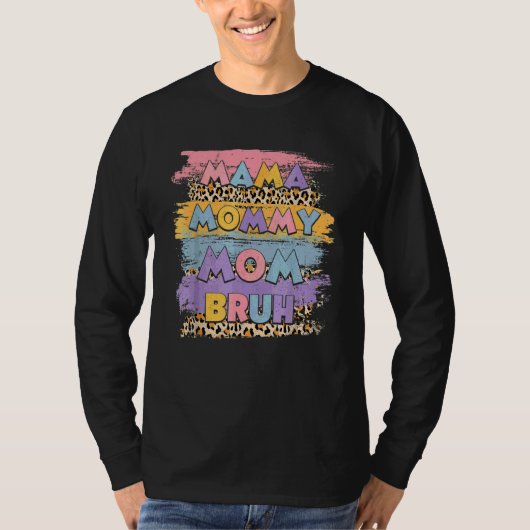 ママママ母ブリュヒョウぼう幸せな母の日 Tシャツ (正面)
