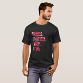 ママママ母ブルピンクハート母の日 Tシャツ (正面フル)