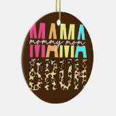 ママママ母ブルー男おもしろいの子ママ人生ママ セラミックオーナメント (右)