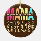 ママママ母ブルー男おもしろいの子ママ人生ママ セラミックオーナメント (裏面)