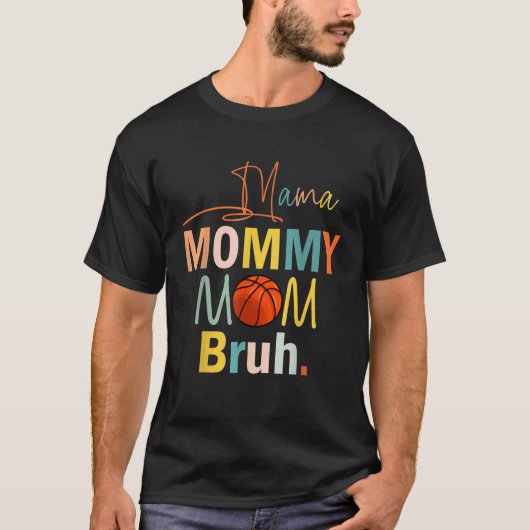 ママママ母ブー母おもしろい男の子ママ生活バスク Tシャツ (正面)
