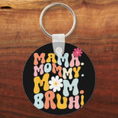 ママママBruh Groovy Mothers Day キーホルダー (正面)