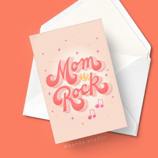 マママユーロックタイポグラフィマザーズ・デイ カード