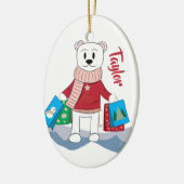 マママンガポーラベアクリスマスオーナメント セラミックオーナメント (左)