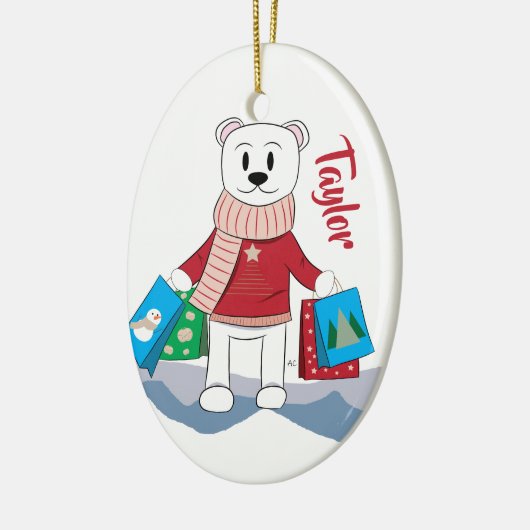 マママンガポーラベアクリスマスオーナメント セラミックオーナメント (左)