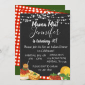 ママミアディナイタリアンーパーティの招待状 招待状 (正面/裏面)