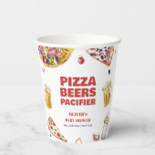 ママミアピザイタリアンビアパシファイヤーベビーシャワー 紙コップ (裏面)